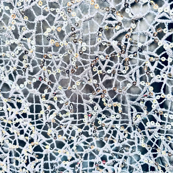 Kay Unger Sequin Lace Sheath Dress Long Sleeve Cocktail  Evening Navy Blue 6 - Picture 4 of 14